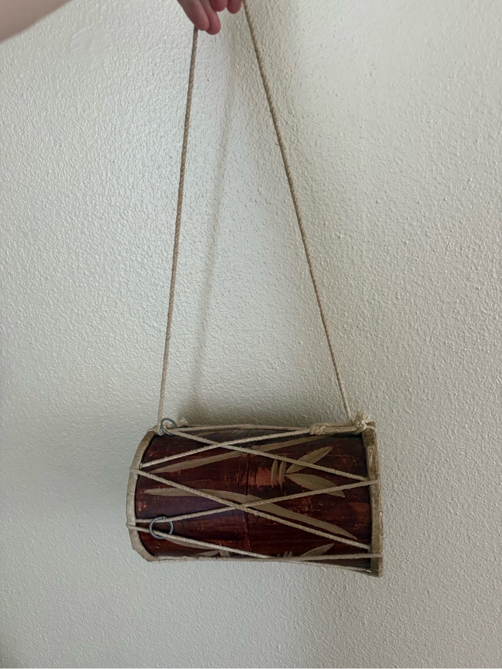 Vintage hand carved Kendang double headed drum